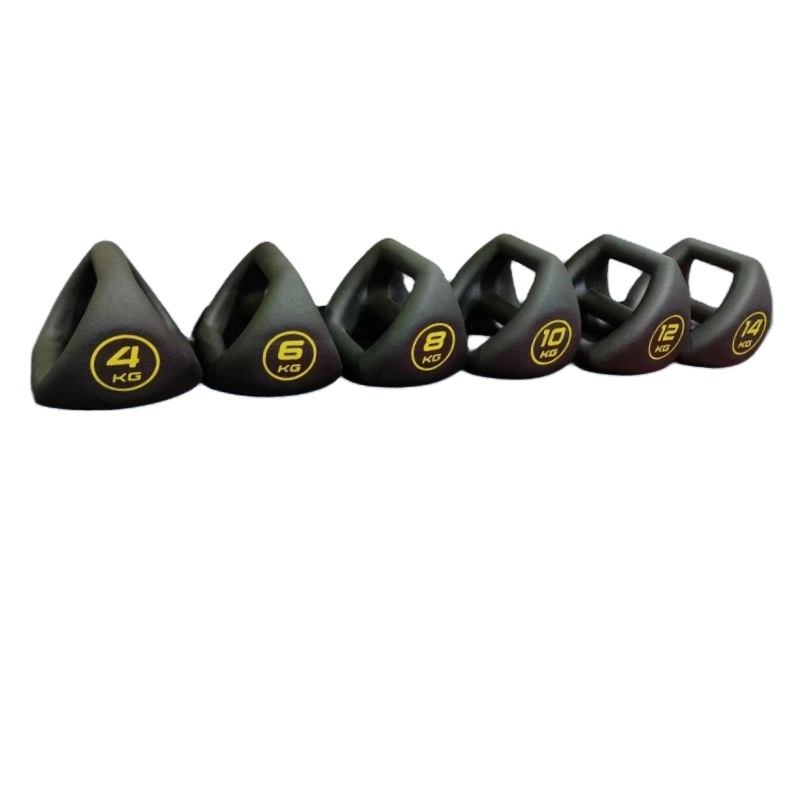 New Home Gym Fitness Equipment American Dip Plastic Kettlebell Triangle Dumbbell