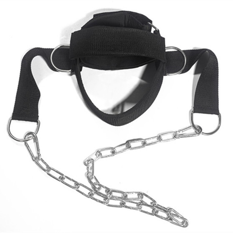 Weight Lifting Fitness Strength Exercise Belt Chain Strap Weightlifting Head Neck Harness