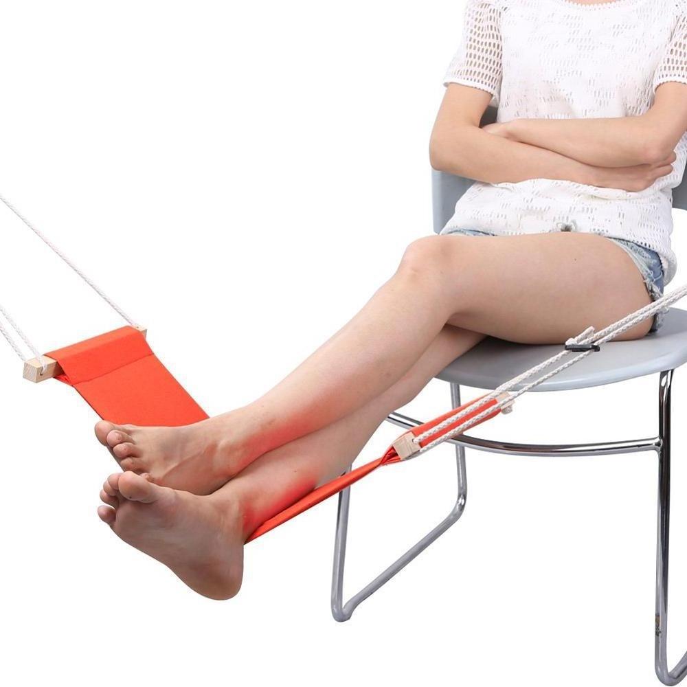 Height Adjustable Portable Office Travel Sling Footrest Foot Rest Hammock