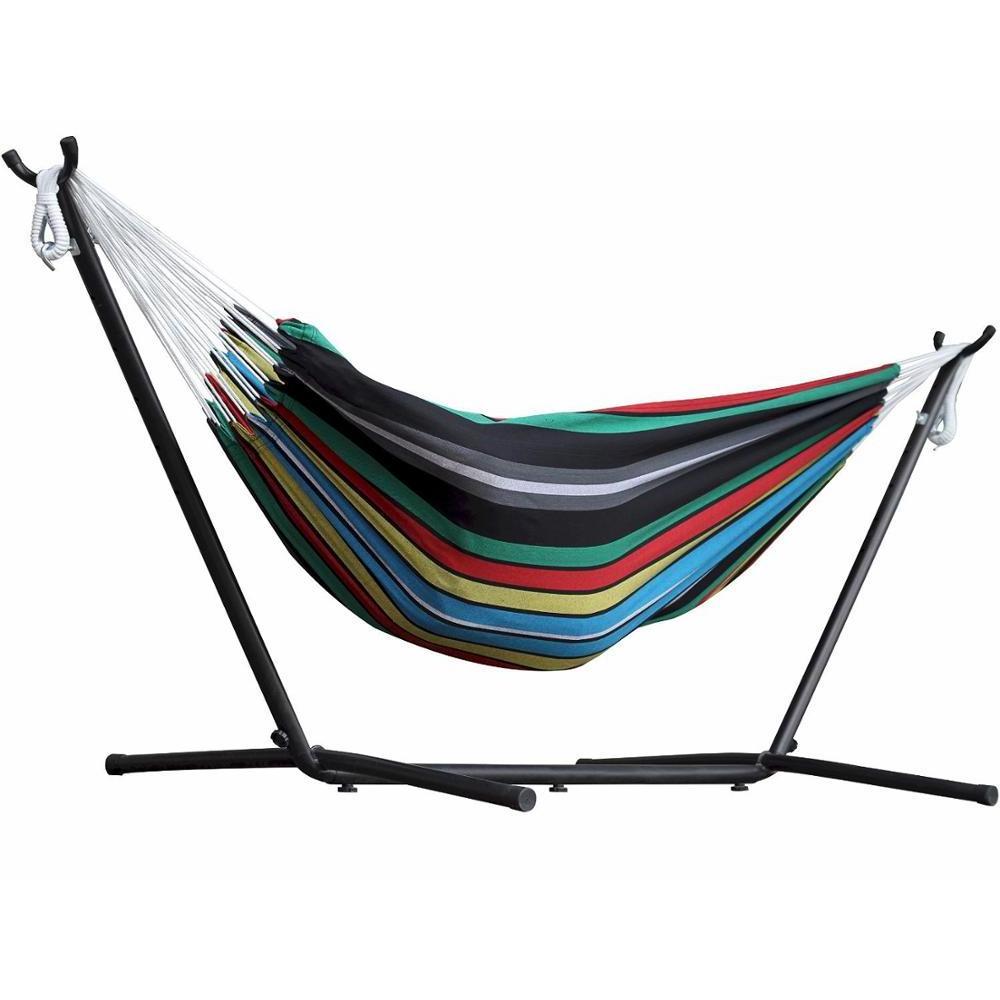 Wholesale Outdoor DIY Camping Portable Metal Beach Stainless Steel Double Hammock Chair Stand