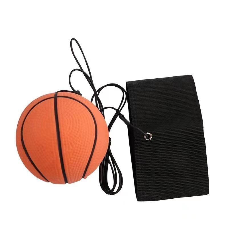 Outdoor Fitness Elastic Hand Throw Ball Wrist Strap Rubber Elastic Ball Exercise Agility Returned Balls