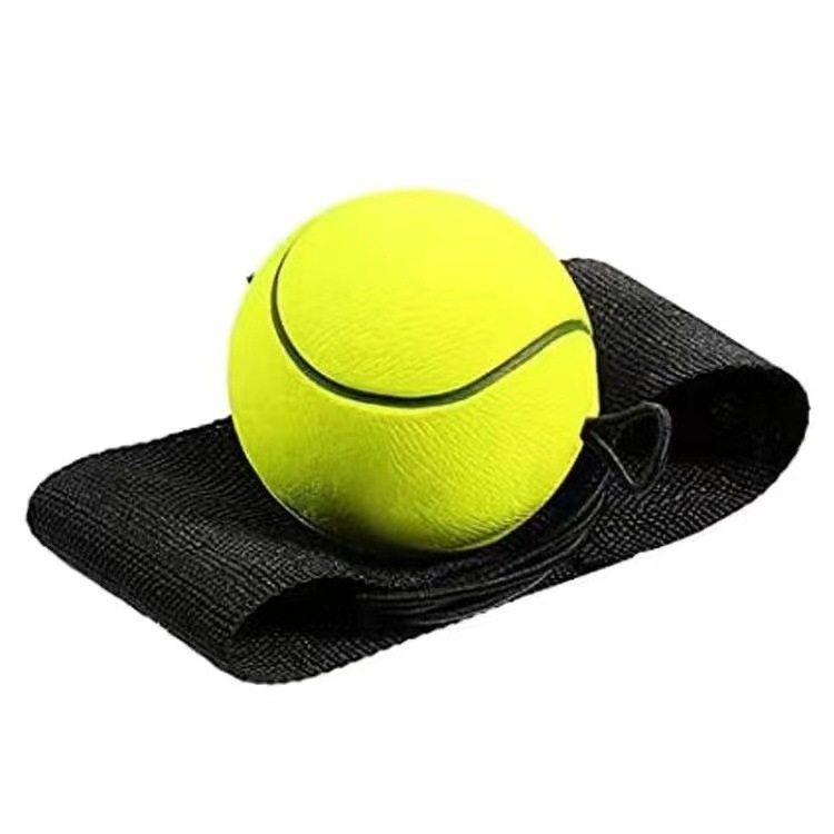 Outdoor Fitness Elastic Hand Throw Ball Wrist Strap Rubber Elastic Ball Exercise Agility Returned Balls