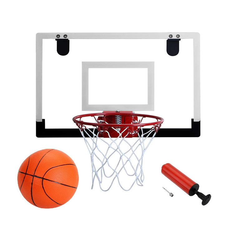 Hanging Basketball Hoop Indoor Door Wall Mounted Kids Mini Basket Ball Board Toy Set