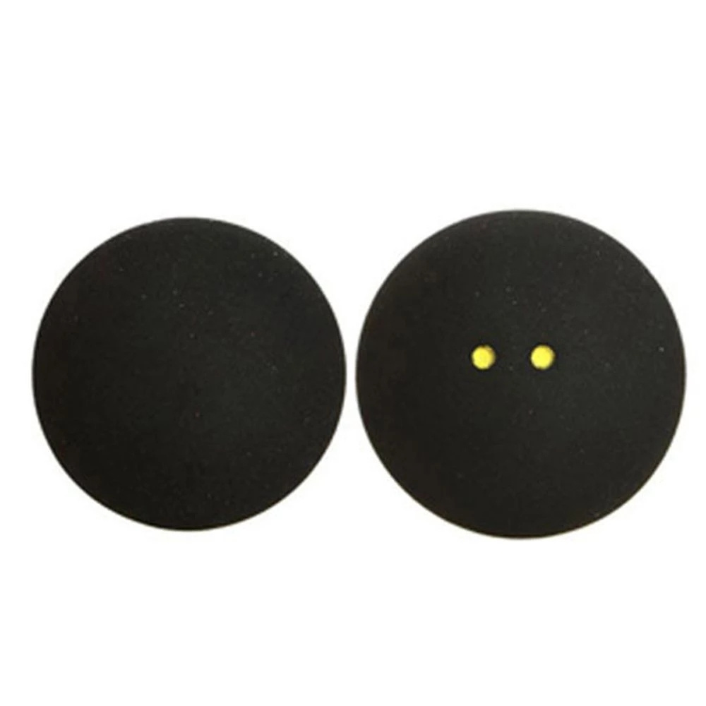 1Pc Low Speed Sports Rubber Balls Professional Training Competition Squash Ball Player Training Tool Two-Yellow Dots Squash Ball