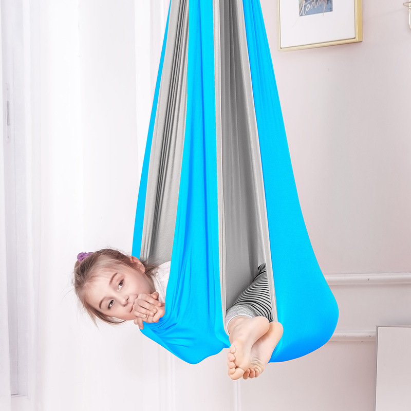 Customized Lightweight Yoga Swing Relief Autism Therapy Yoga Aerial Hammock Swing For Kids Indoor Integration Sensory Yoga Swing