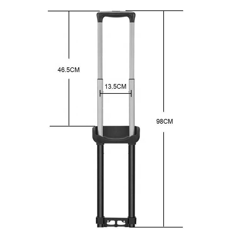 New Product 2/3 Section Aluminum Luggage Handle Spare Parts Telescopic Trolley Handle