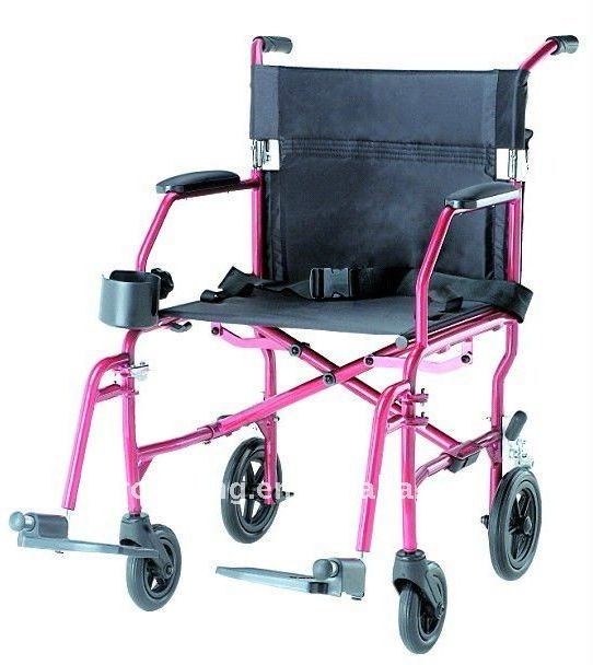 Colorful Light Weight Structure Pink Wheelchair