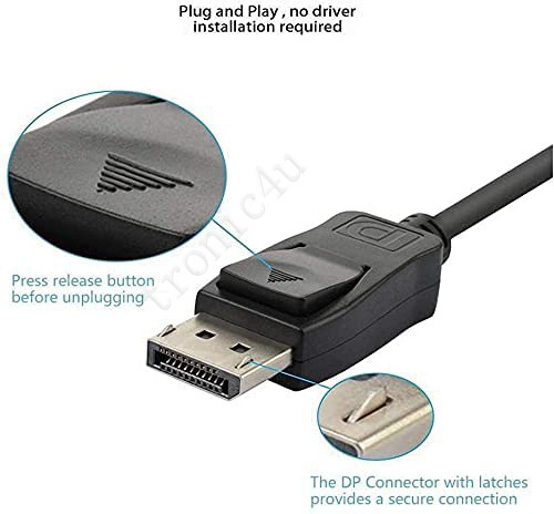 DP to VGA Adapter Cable 1080P DisplayPort Male to VGA Female Converter Adapter For Projector DTV TV HDVD Laptop