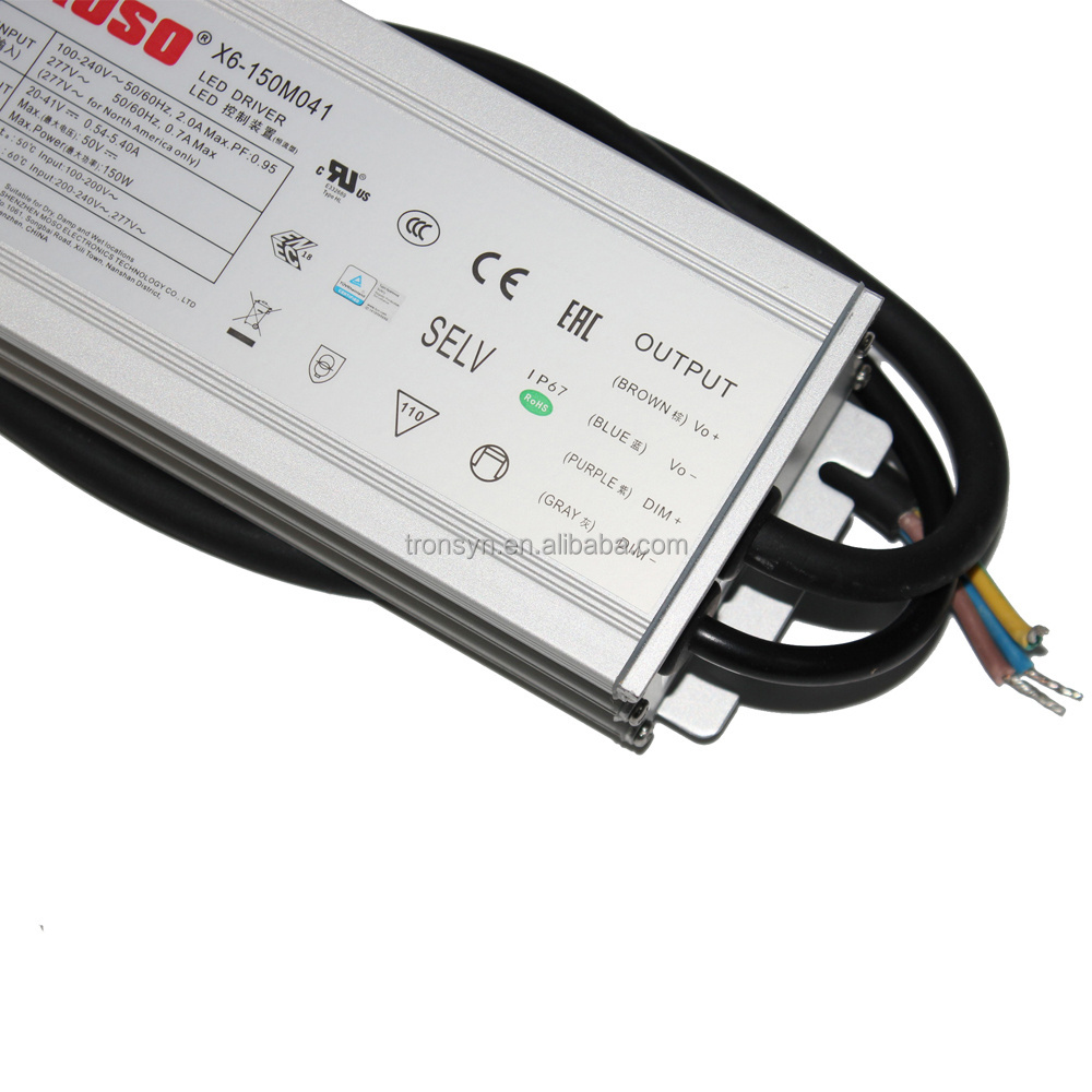 Moso Authorizaion X6-150M041 Moso LED Driver 150W 41V Switching Power Supply With IP67 Design