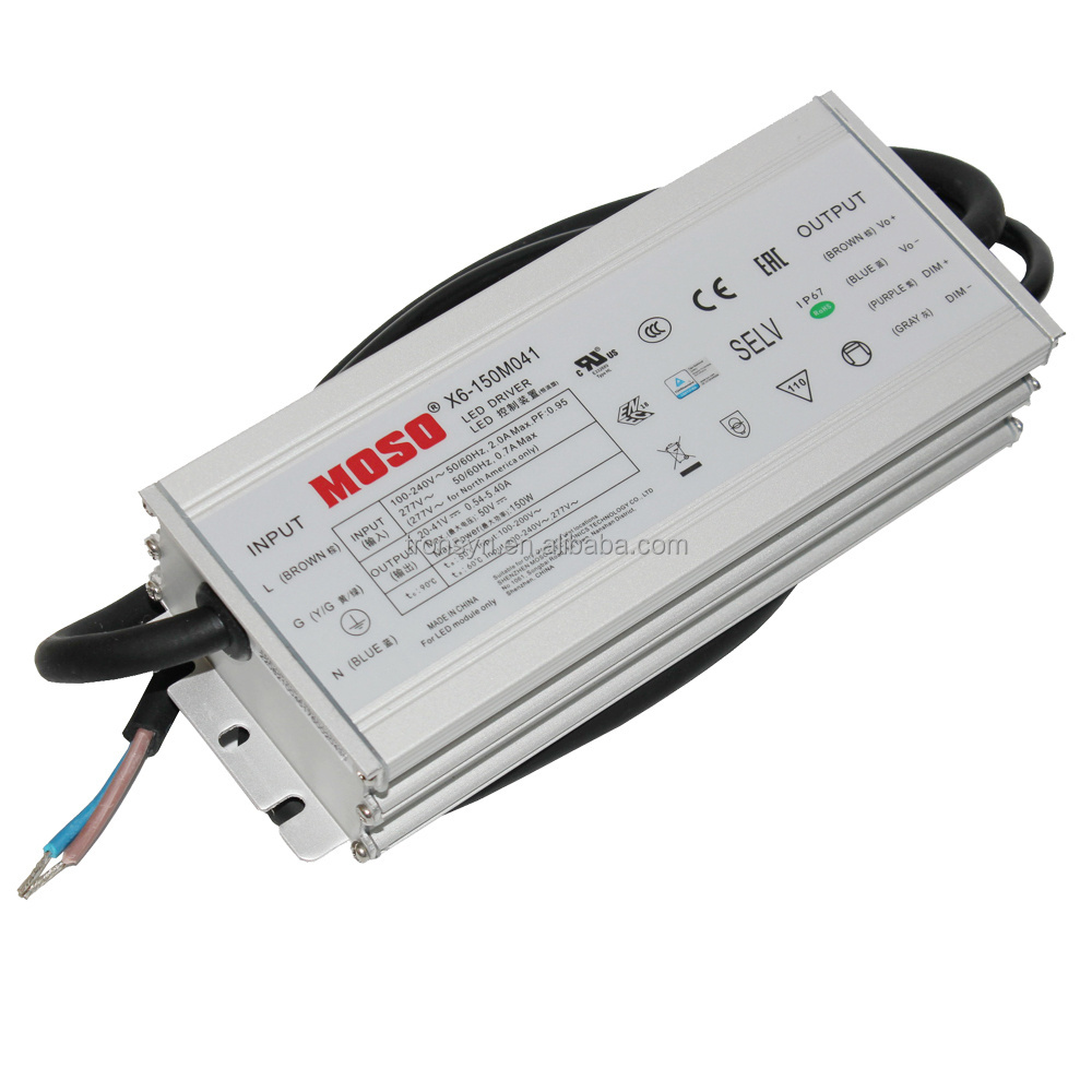 Moso Authorizaion X6-150M041 Moso LED Driver 150W 41V Switching Power Supply With IP67 Design