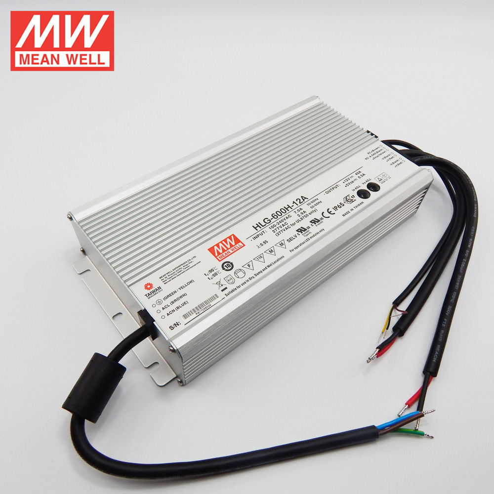 Meanwell dimmable led power supply HLG-600H-12 600W 12v led power supply constant current