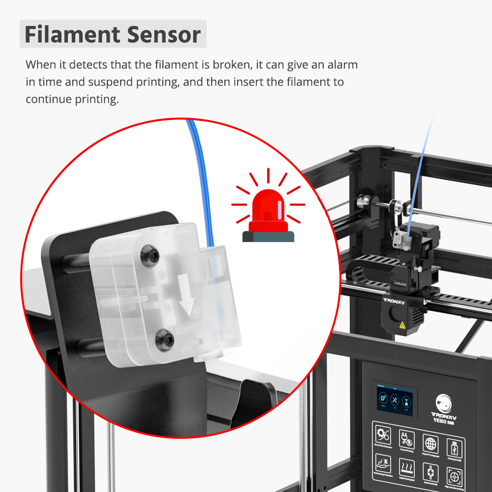 VEHO TRONXY 105 FDM Pellets Extruder 3d Printers Diy Large Size 600mm 800mm 1000mm for Pla 2023 Impresora Industrial Provided