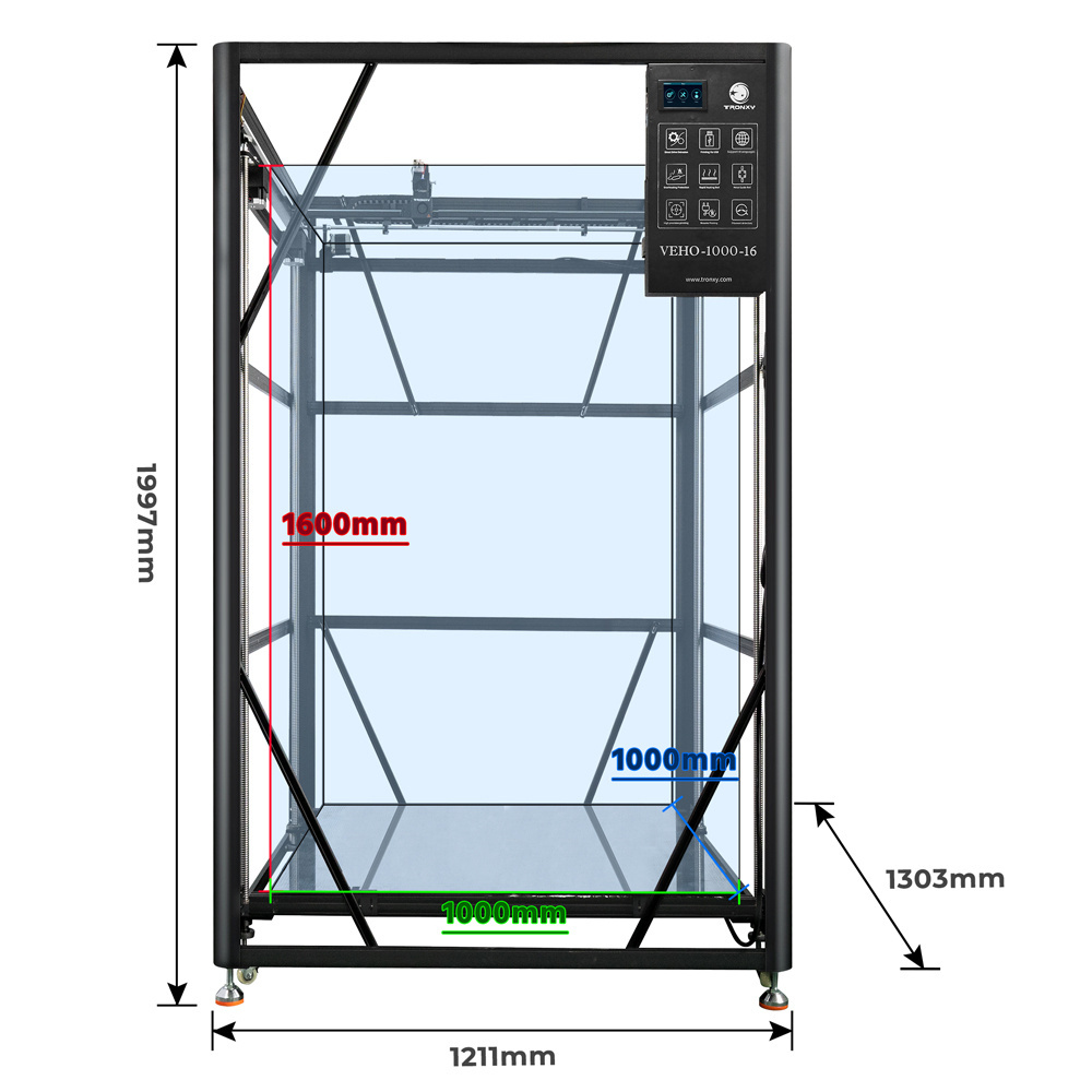 TRONXY VEHO High Precision Corexy Industrial 3D Printer Manufacturer Unassembled Sea Delivery 3d Printing 1000 Large Size 105