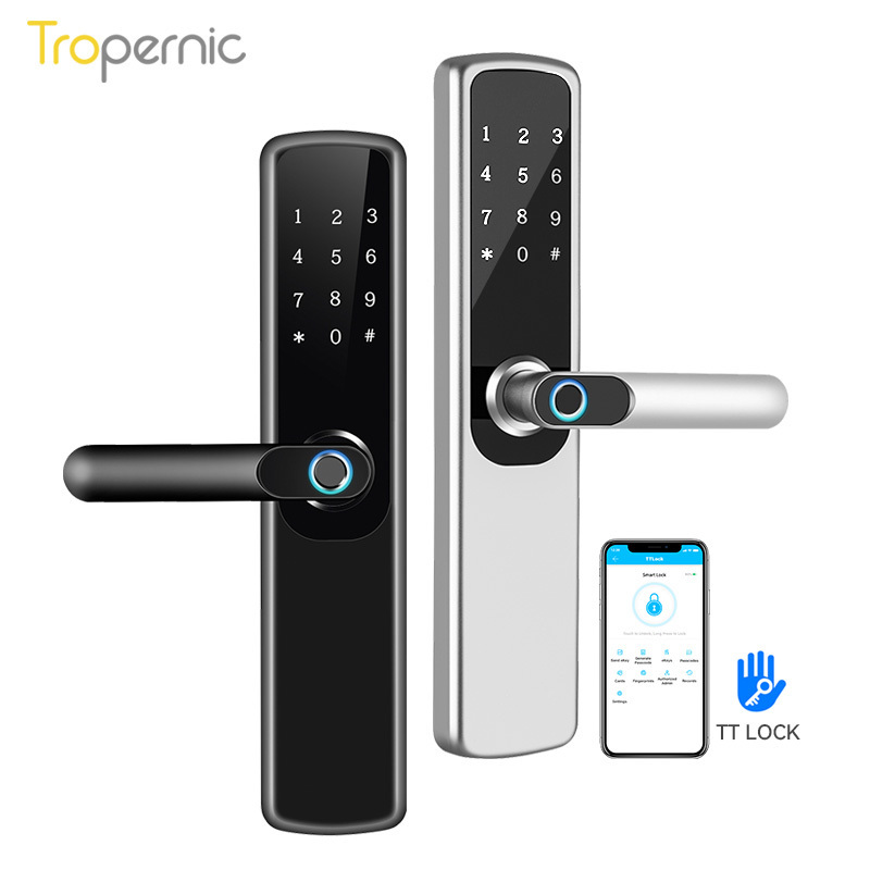 Cerradura Fechadura Wholesale  Keyless Security Waterproof  Fingerprint Tuya Wifi Ttlock App Exterior Smart Door Lock