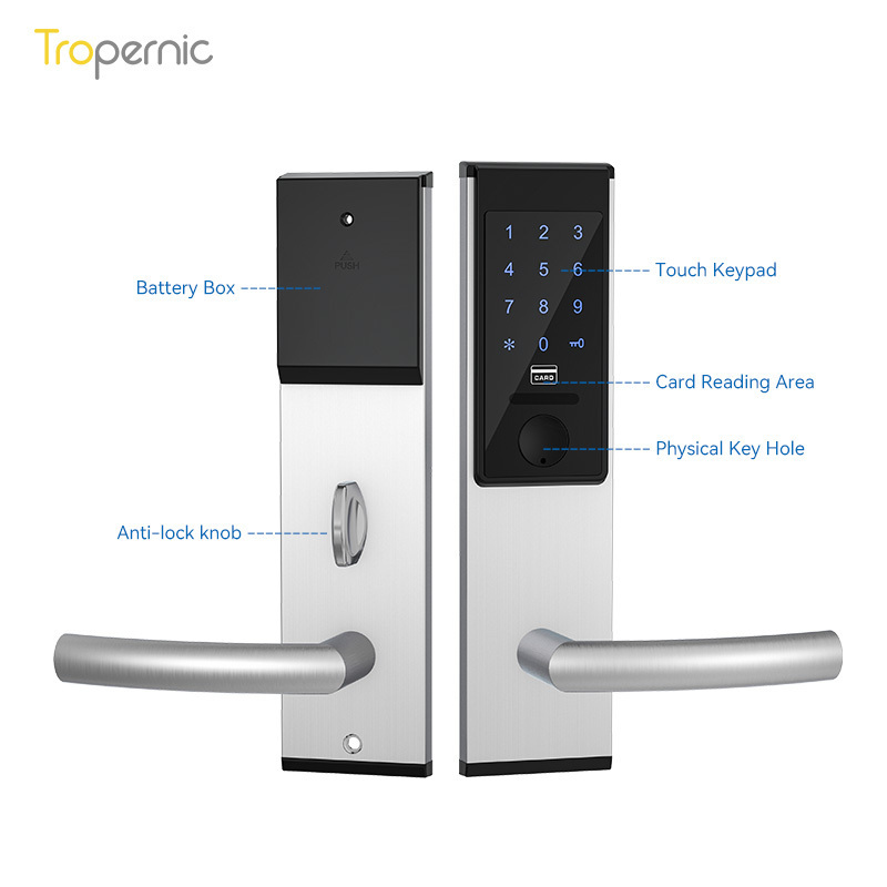 Smart Security Narrow European Ttlock App Handle Lock Guangdong Hyh Hardware Electronic Door Lock