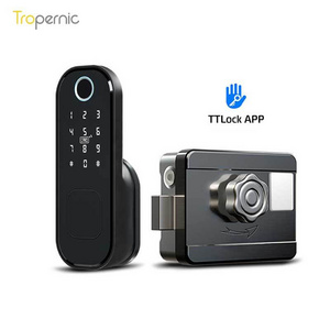 Tropernic Waterproof Remote Electric WiFi Security Door Lock Electronic Code Fingerprint Door Lock