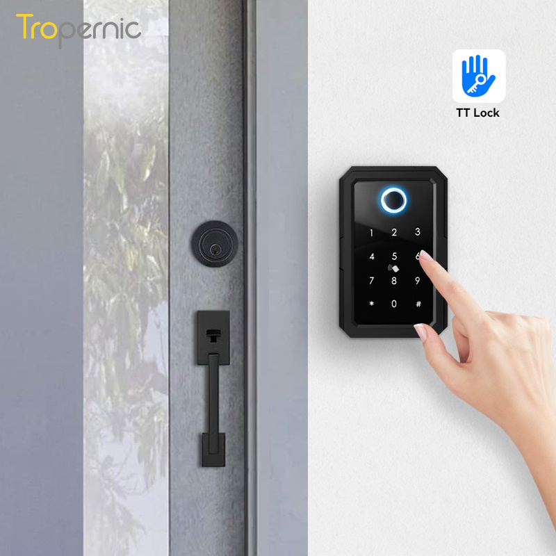 Security Biometric Combination Smart Wifi App Fingerprint Key Box For Outdoor Wall Home Apartment