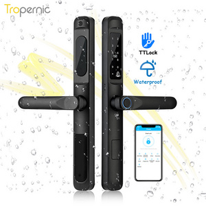 Tropernic Digital Safety Fingerprint Sliding Lock Smart IP65 Waterproof TTLock Smart Door Lock