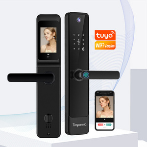 Tuya TTlock Security Touch Smart Life Home Screen Ring Door Bell Camera Smart Door Handle Lock With Phone Notification