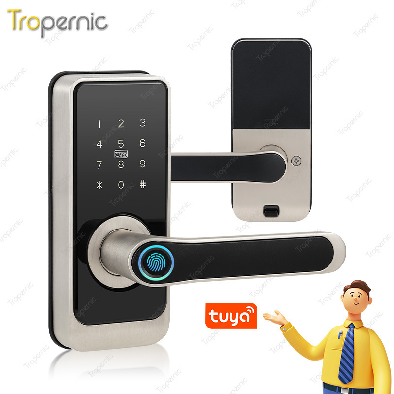 Tropernic Digital Smart Deadbolt Door Locks Smart Lock Knob Smart Locks Fingerprint Smartlock Tuya Smart Door