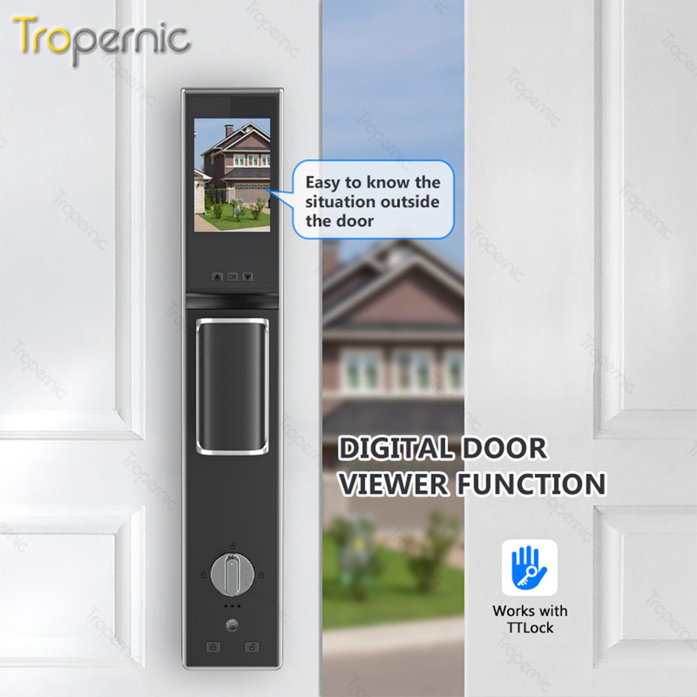 Tropernic TT lock Cerraduras Puertas Digital Home Electronics Wooden Door Smart Door Lock With Camera