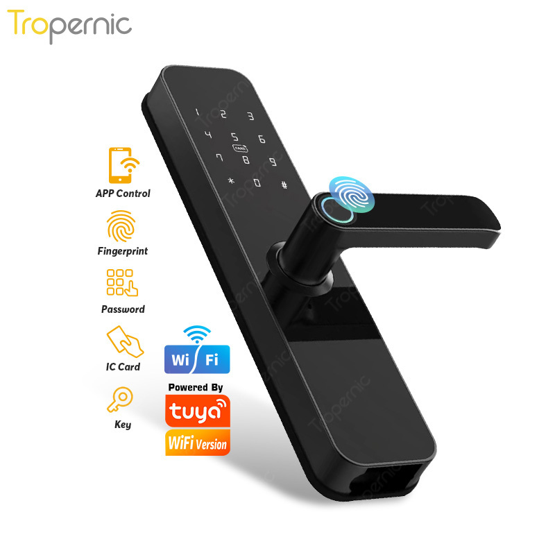 Tropernic Tuya APP Remote exterior Smart Keyless Lock Smart Digital Door Lock cerraduras inteligentes en puertas