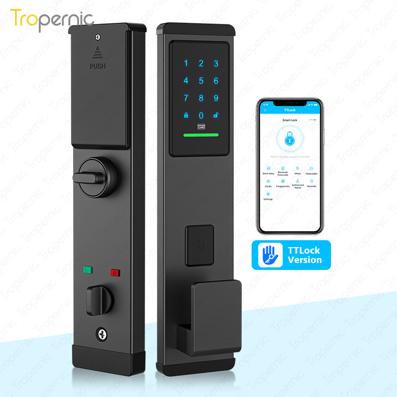 Tropernic New Design Electronic Fully Automatic TTlock Smart Keyless Door Lock With Camera