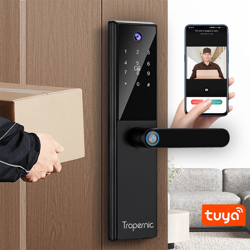 Outdoor Waterproof Fingerprint Anti-theft App Control Digital Hotel Lock System Password Keyless Entry Smart Door Lock