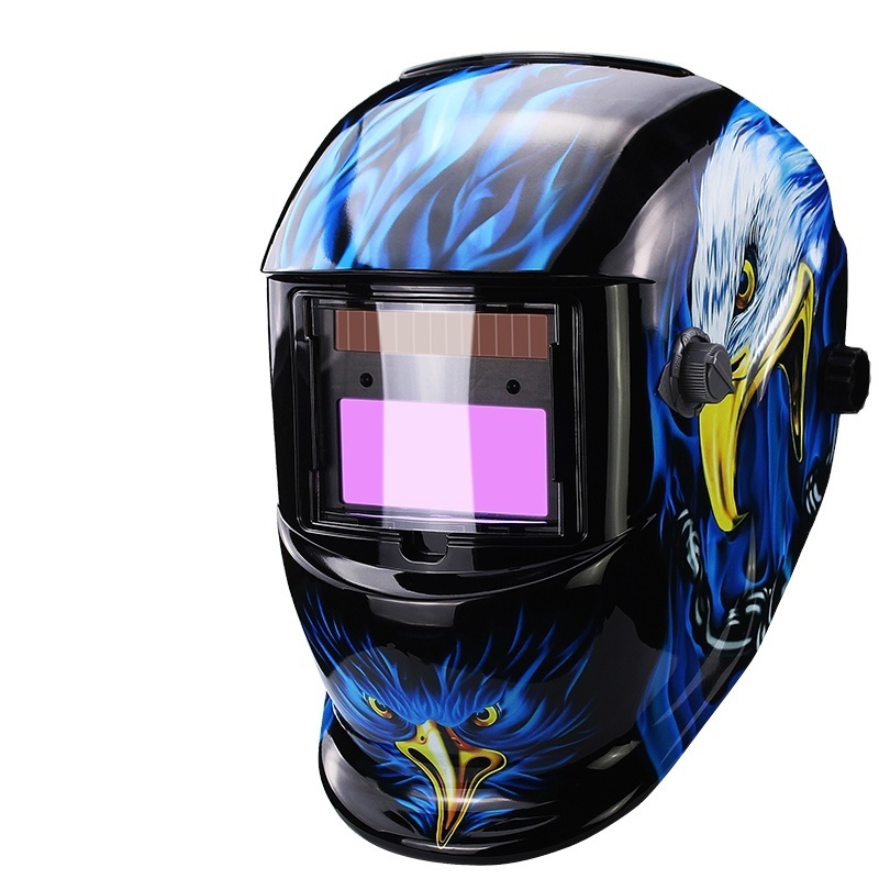 TRQ Iron Man Welding Mask Dark State DIN 9-13 Adjustable Headband Welding Helmet Auto Darkening En379