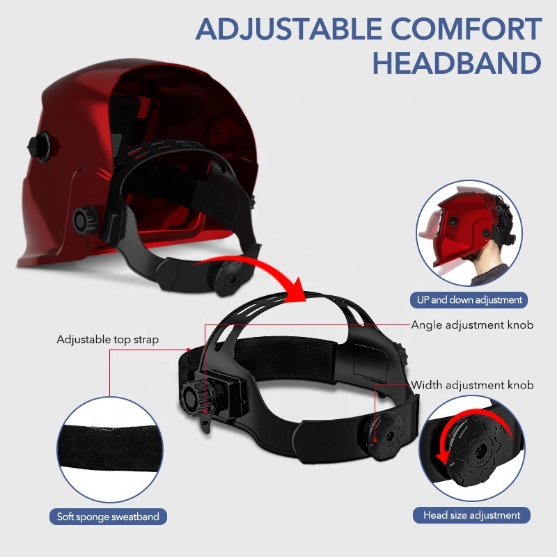 TRQ Factory custom Broad vision Great Quality Gas Control&Cutting Welding Lenses Automatic Helmet For Welding