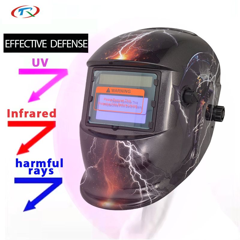 TRQ Power Ranger Helmet For Welding TIG MIG Welder Work Protective Auto Welding Helmet Darkening