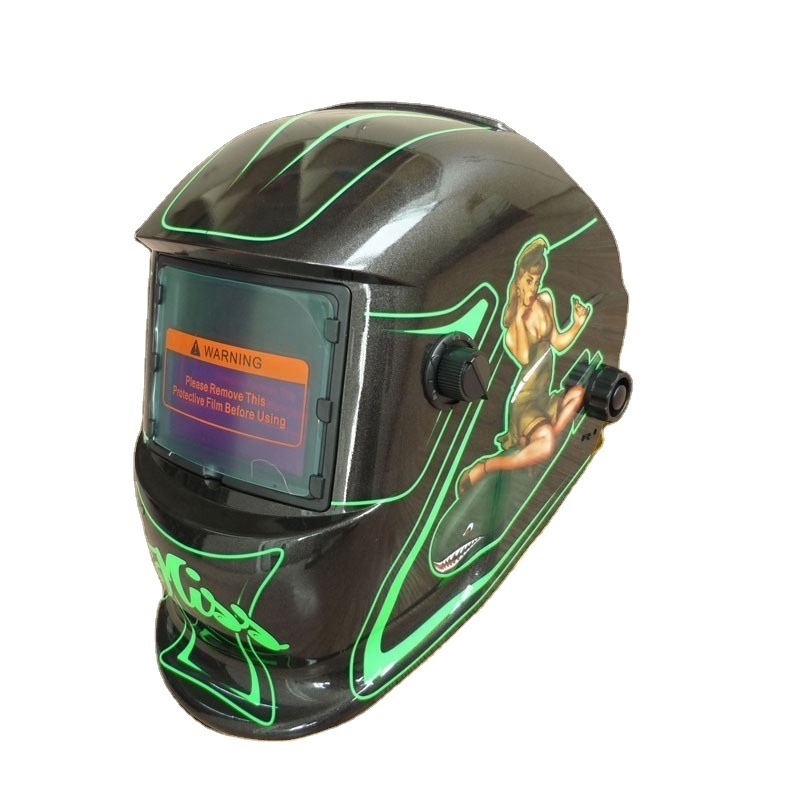 TRQ Iron Man Welding Mask Dark State DIN 9-13 Adjustable Headband Welding Helmet Auto Darkening En379