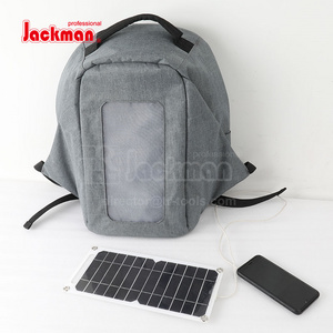 Jackman  Backpack With Solar Charger Light weight Portable Power Bank Tool Bag