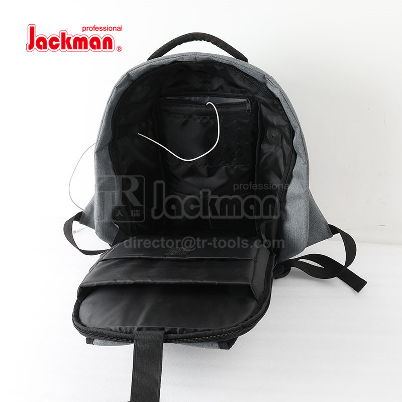 Jackman  Backpack With Solar Charger Light weight Portable Power Bank Tool Bag