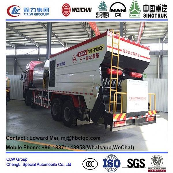 HOWO asphalt crush stone paver truck, 17000 liter crush stone paver with 10000 liter bitumen spreader