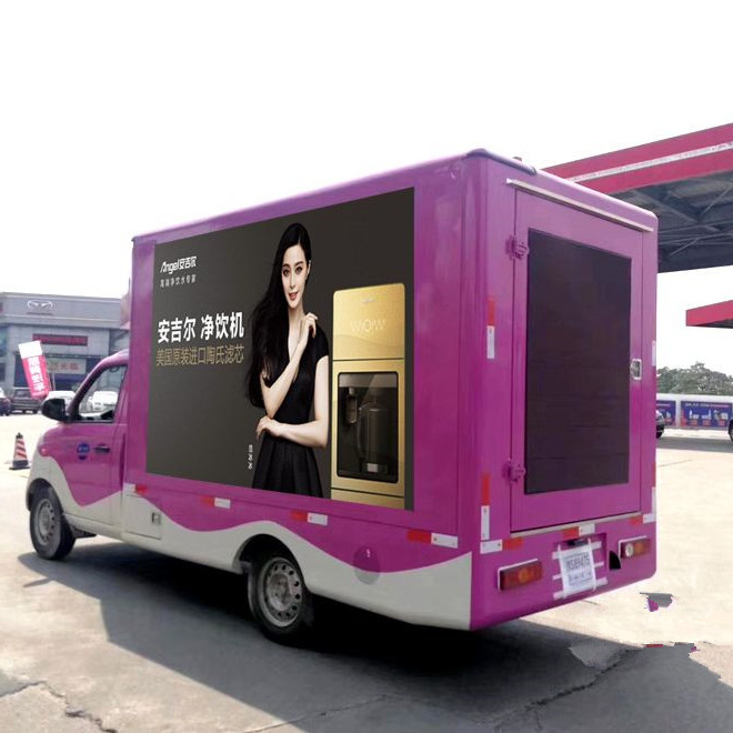 Foton gasoline type led tv screen vehicle outdoor led billboard advertising truck