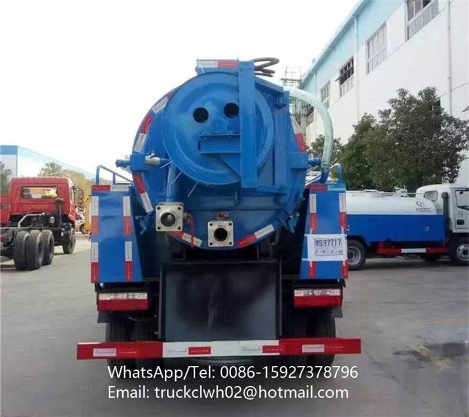 Small sewer vacuum cleaner truck 1.5cbm water 3cbm tank sewage truck