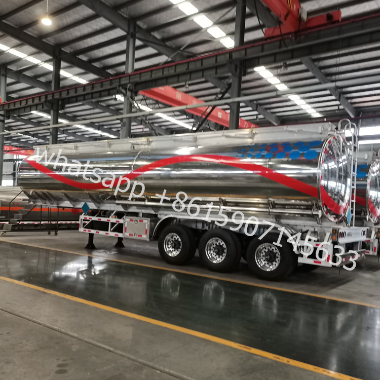 Manufacturer ISO Tri-axle tanker trailer / diesel gasoline crude oil aluminum fuel tank semi trailer / water tanker for tractor