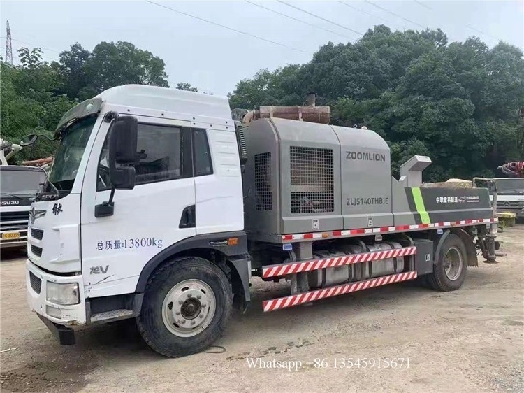 Used 100m3 diesel mobile concrete truck truck mounted concrete pumps trailer concrete line pump for construction