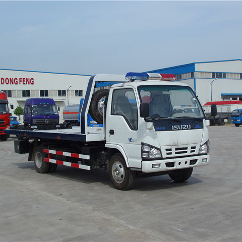 ISUZU 4X2 4ton flatbed tow truck wrecker towing truck  tow truck for sale