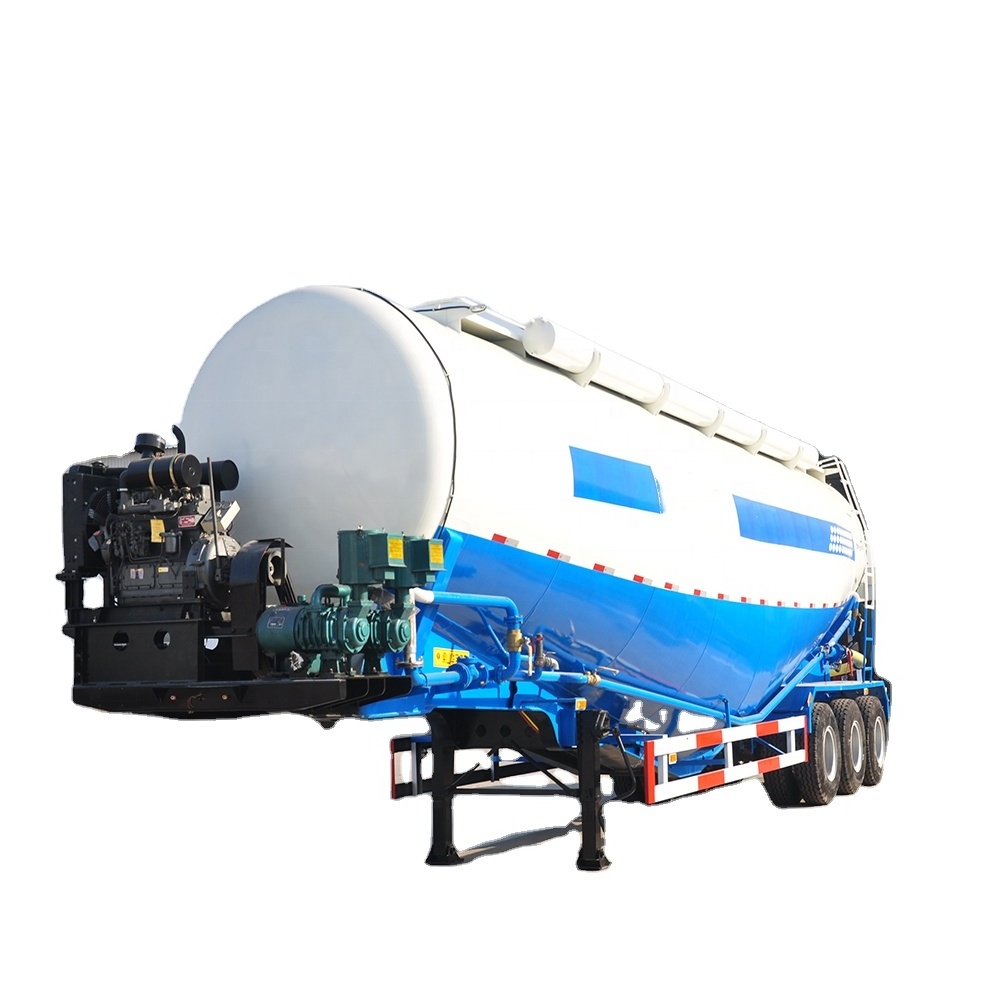 Tri-axle 45 Cubic Bulk Cement Tank Trailer Fly Ash Cement Bulker Silo Tanker Trailers Semi Truck