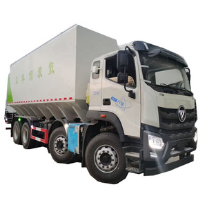 China manufactory FOTON 8x4 Bulk Feed Truck 40m3 Feed Wheat Transport Truck Livestock Farm Truck For Sale