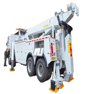 High performance  tow truck with 360 degree rotating lifting crane 40 tons 50 ton rotator wrecker price