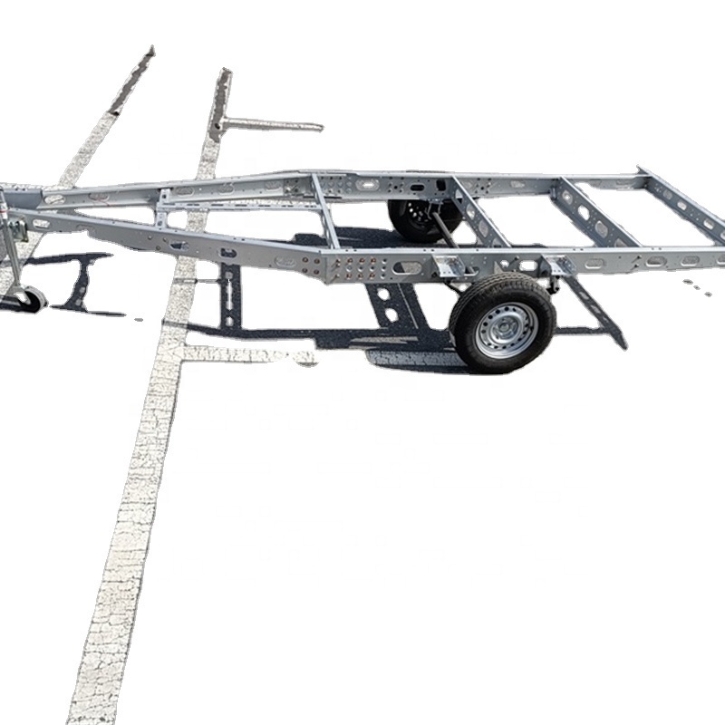 Low price single axle chassis of travel trailer caravan house frame for sale