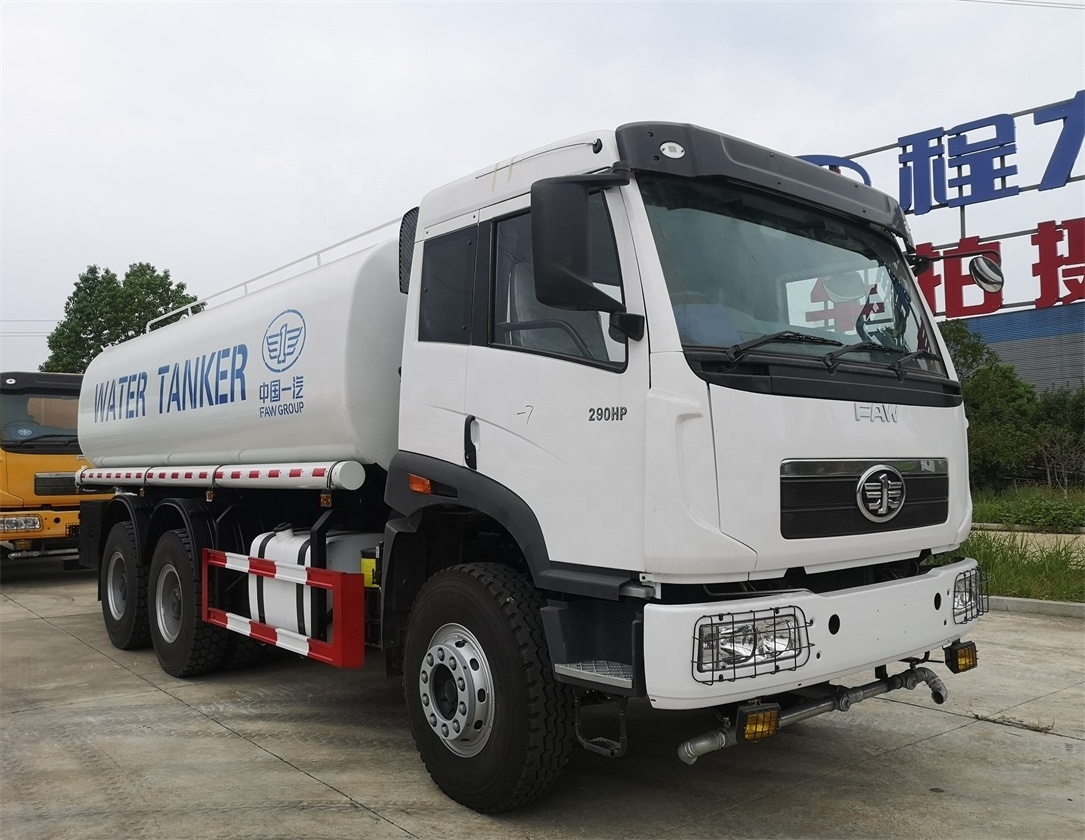 China Truck Factory cheap price FAW 6x4  RHD 20000liters water sprinkler tanker water transport truck for sale