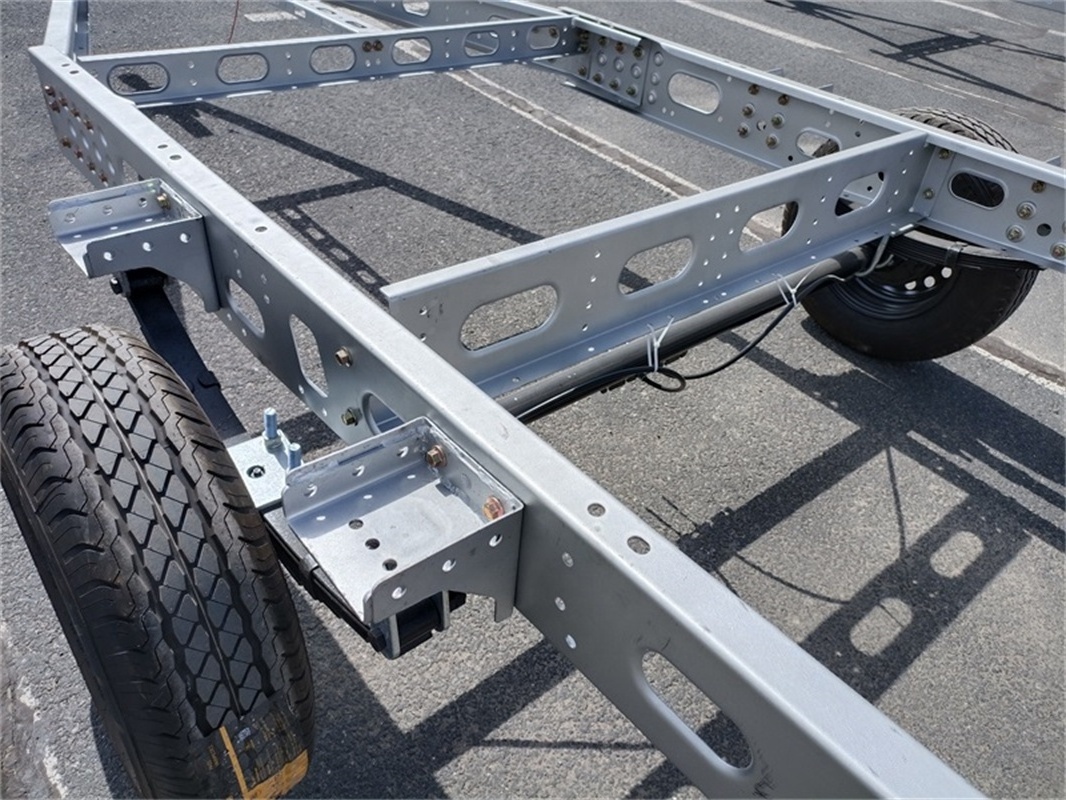 Low price single axle chassis of travel trailer caravan house frame for sale