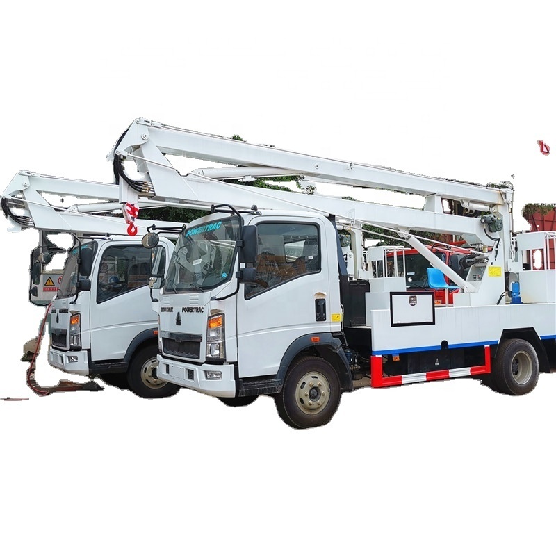 Sinotruk howo 6 wheeler 18m 20m aerial platform working lift bucket hydraulic truck mounted man lifter basket truck