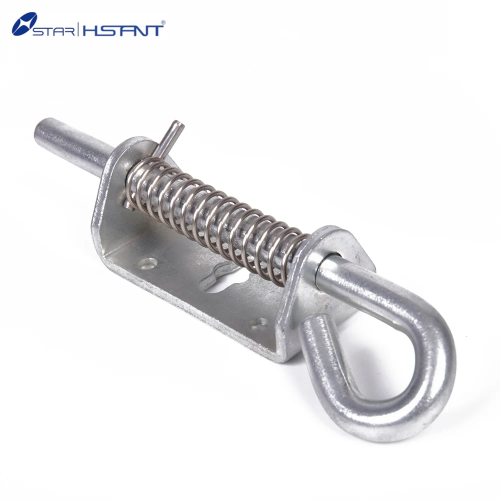 Oem Style Spring Loaded Trailer Zinc Plated Locked Bolt Gate Latch Heavy Spring Finger Pull Latch Slam Bolt Spring Loaded Latch