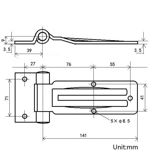 Hot Sale Stainless Steel Truck Rear Door Hinges For Freezers Truck,Trailer,Van Truck,Container