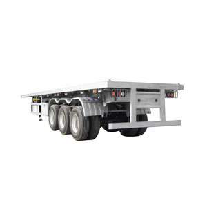 Cheap Hot Sale Tri-axle Forty Foot Trailers 60 Tons 40 Foot Good Quality Container Chassis Flatbed Semi Trucks Trailer